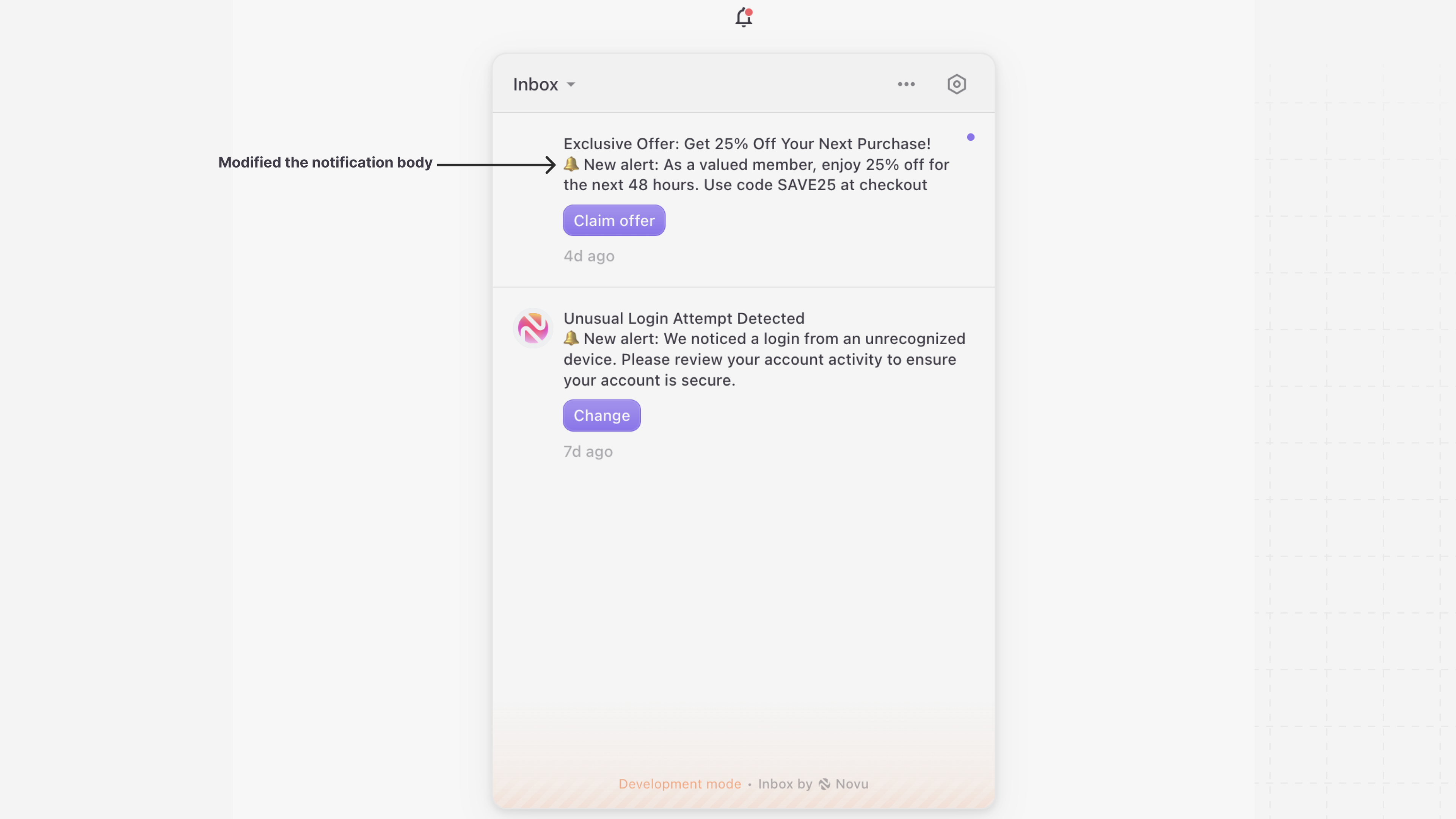 Customize notfication subject